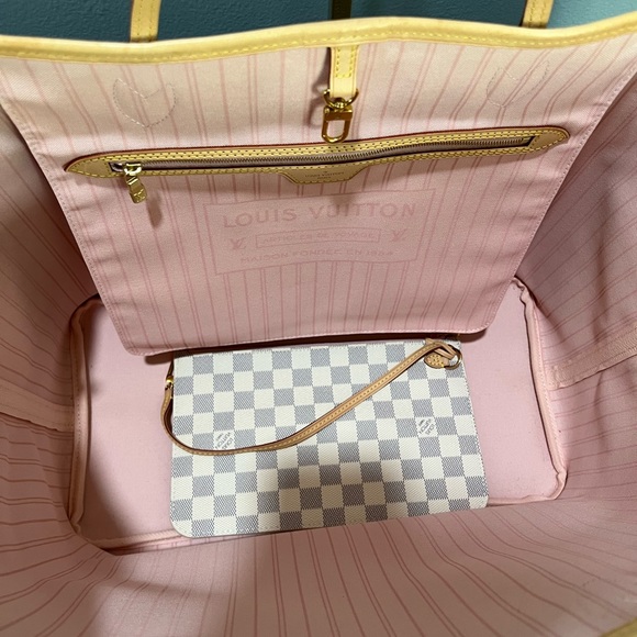 Louis Vuitton Damier Azur Neverfull GM w/ Bandeau - Picture 6 of 12